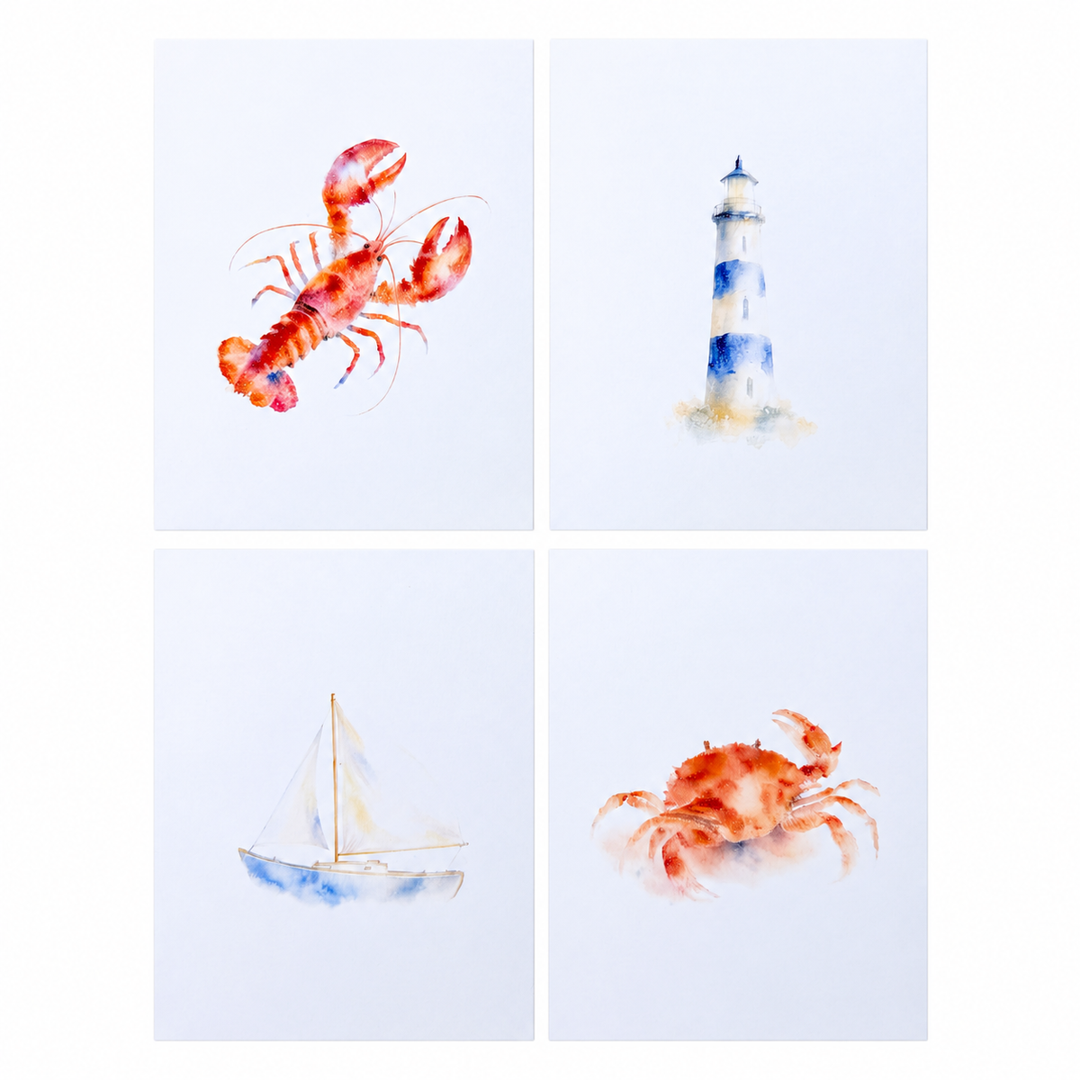 New England Notecard Collection: Set of 8